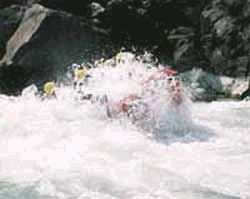 Crashing Through Class III rapids on the Katun River in Siberia c. Bruce Meyers 2003